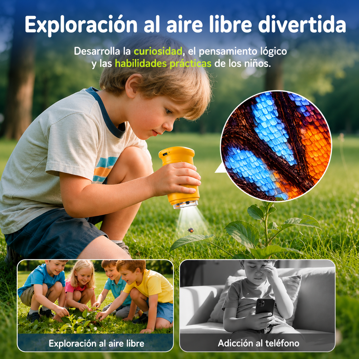Microscopio infantil 1000x